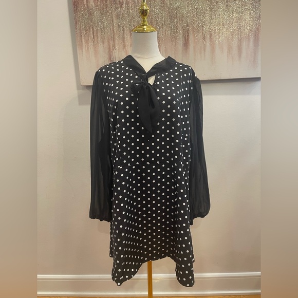 SHEIN Dresses & Skirts - Eye catching Black and White‎ Long Sleeve Sailor Collar Blouse